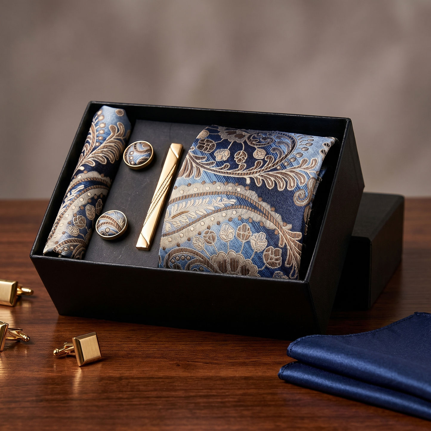 Silk Tie Set - Royal Blue