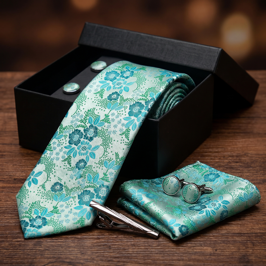 Silk Tie Set - Light Blue